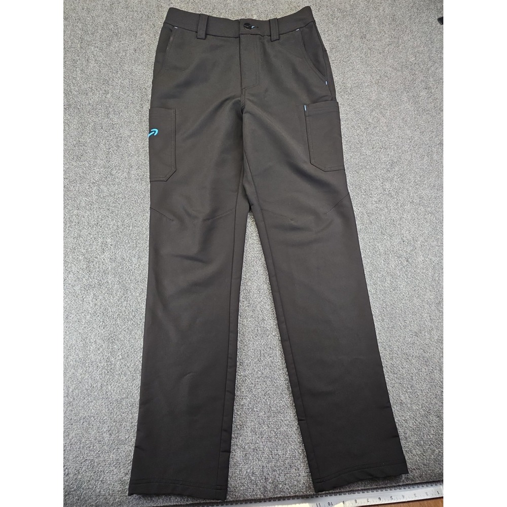 Amazon Men's Size Small (30-32 X 32) Black Cargo Pants Blue Trim Excellent 1823